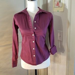 Banana republic purple collared button down shirt